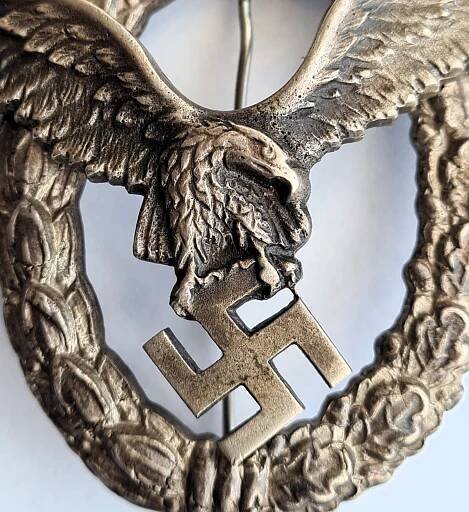 Flugzeugführerabzeichen der Luftwaffe - Pilotní odznak - značen "BSW" | Aukro