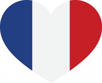 French heart icon . France flag in heart . French flag heart vector ...