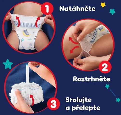 Pampers Night pants plenkové kalhotky 6 (13+ kg)