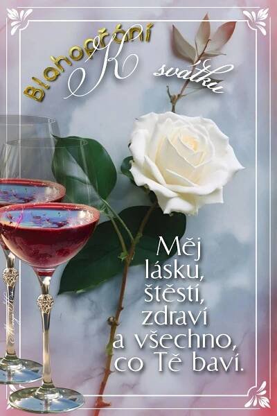 Grafika: Přání k svátku růže 