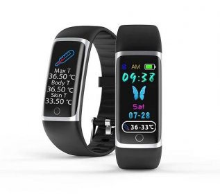 M9 3D Colorful Screen Real Time Body Temperature Smart Bracelet Fitness Tracker Smart Fitness Watch