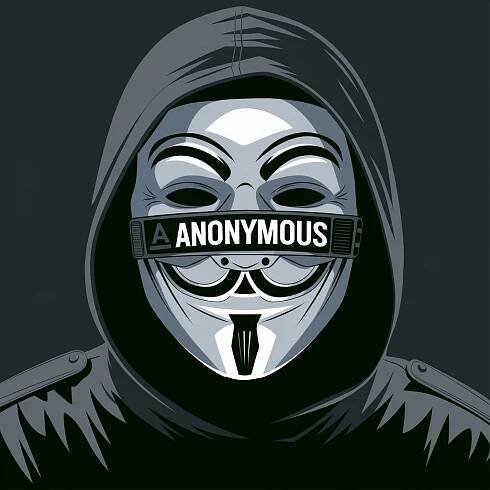 Hlavní symbol hnutí anonymous je maska Guye Fawkese. Zdroj: Ideogram.AI