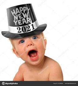 Křičící Šťastný Nový Rok Chlapeček 2021