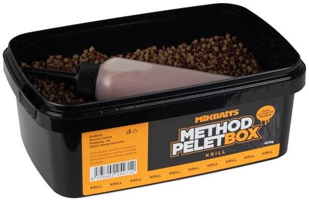 Mikbaits Method pelet box 400g + 120ml Activator Krill