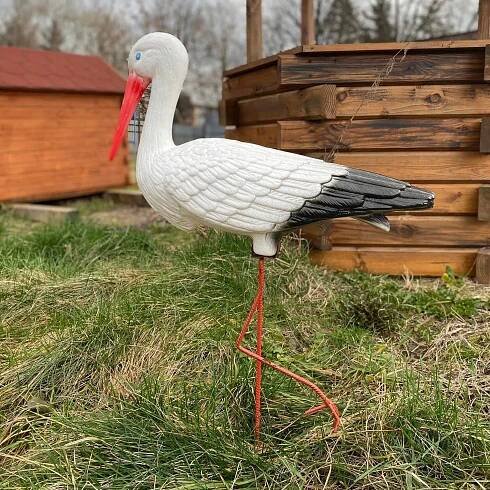 ZAHRADNÍ ČÁP STOJÍCÍ FIGURKA NA ZAHRADU PTÁK ZAPICHOVACÍ VELKÝ JIKO OZDOBA za 443.00CZK - Allegro