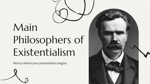 Main Philosophers of Existentialism presentation template 
