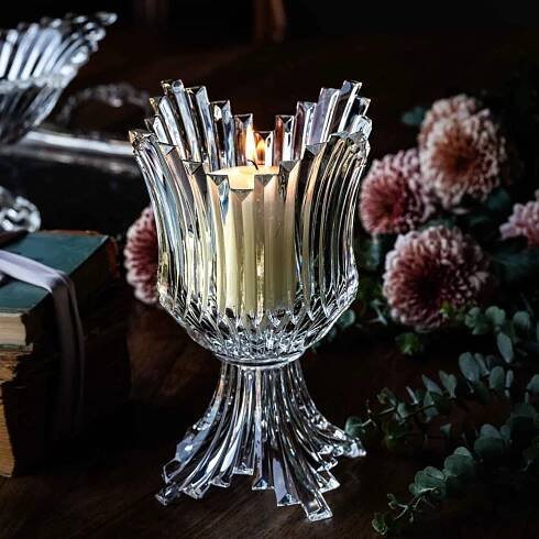 Chiara Cut Crystal Candle Holder