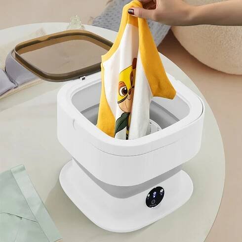 Přenosná pračka, skládací mini poloautomatická pračka na prádlo, 10 l Způsob plnění vrchní