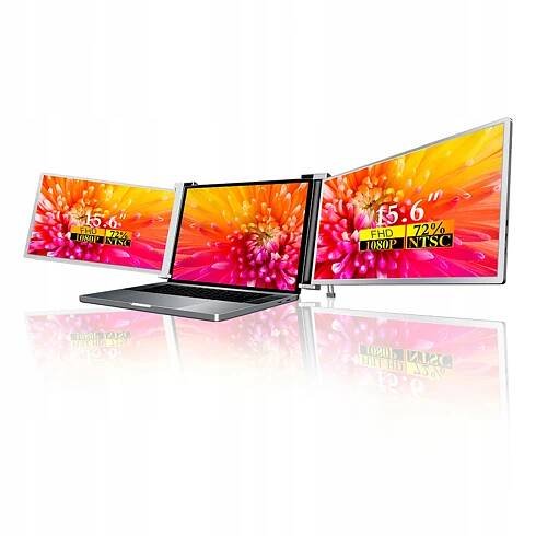 Prenosný monitor pre notebook S9 s uhlopriečkou 15,6 palcov a tromi obrazovkami