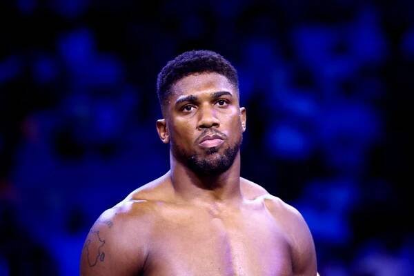 Anthony Joshua moments before his heavyweight title rematch with Oleksandr Usyk