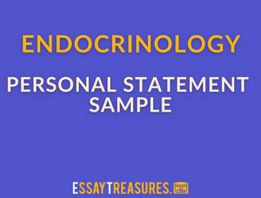 Endocrinology Personal Statement Example