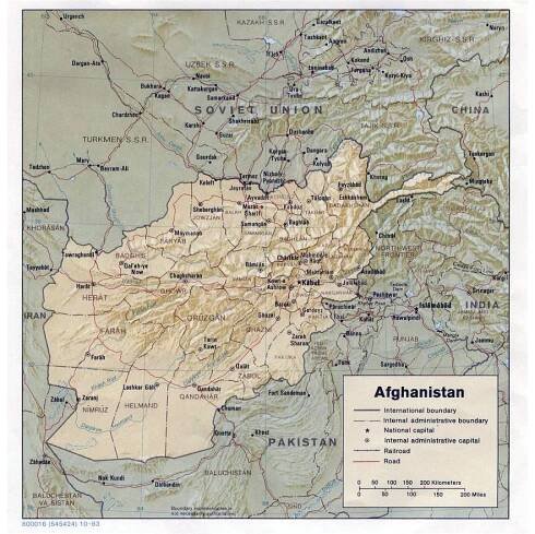 Maps of Afghanistan | Collection of maps of Afghanistan | Asia | Mapsland | Maps of the World