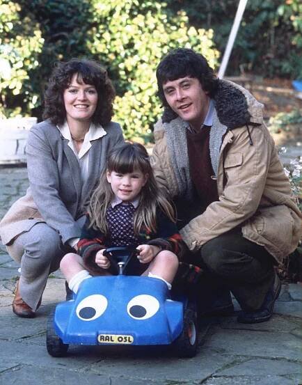 Richard Beckinsale, daughter Kate Beckinsale and wife Judy Loe in 1978