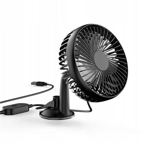 Přísavka USB ventilátor do auta 12V/24V - Allegro