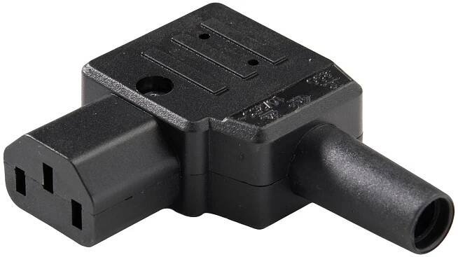 PremiumCord Konektor síťový 230V/F zahnutý 90 stupňů IEC C13