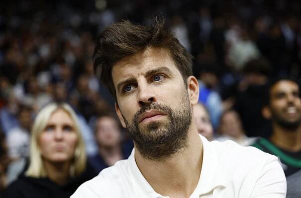 Gerard Pique at the NBA Pre-Season game between the Celtics and Denver Nuggets in Abu Dhabi, United Arab Emirates on October 4, 2024.