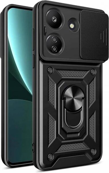 Pouzdro pro Xiaomi Redmi 13C POCO C65 Pancéřové CAMSHIELD Ring černé Obal