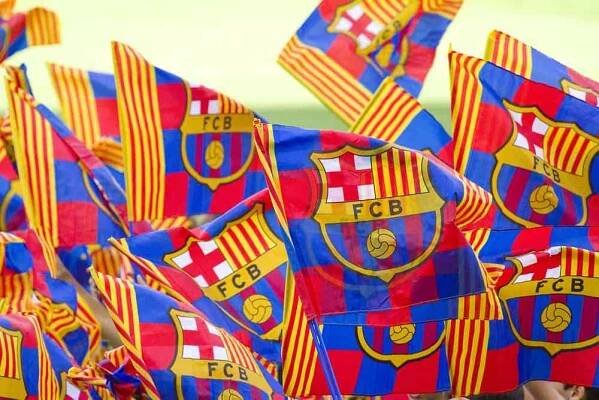 Příznivci FC barcelona — Stock obrázek