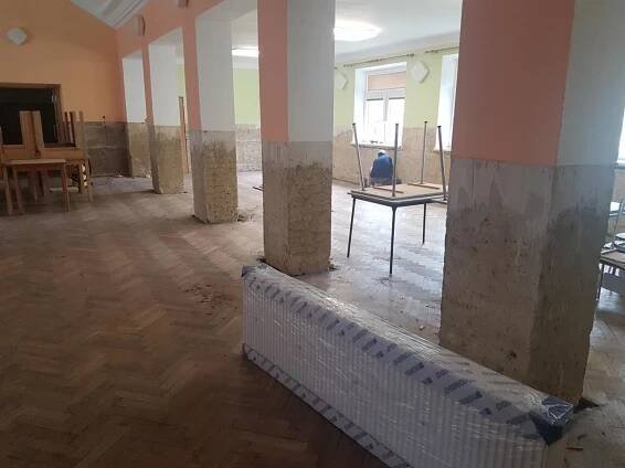 Rekonstrukce plynového topení a dřevěného obložení v kulturním domě - Oficiální stránky obce Mladějov na Moravě