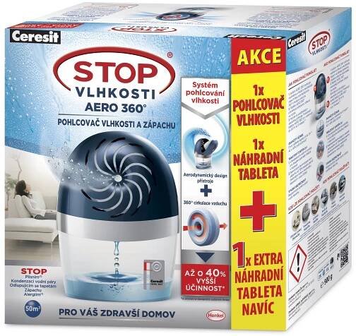 Ceresit Stop vlhkosti AERO přístroj 450 g + extra tableta Promo