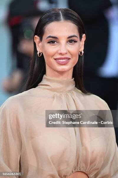 Francesca Chillemi attends a red carpet for the Kineo Prize Award 2023 at the 80th Venice International Film Festival on September 02, 2023 in...