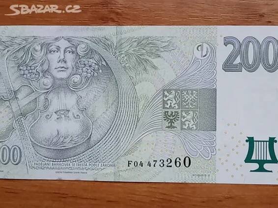 Bankovka 2000 Kč 2007 série F 04 stav N/N !!