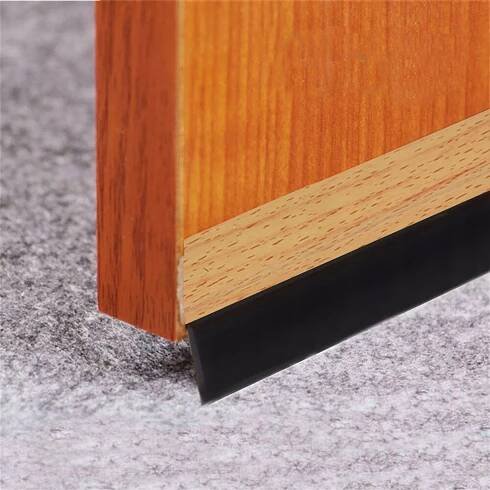 GUMOVÁ TĚSNÍCÍ LIŠTA NA DVEŘE OKNA 90 CM, DUB, ČERNÁ GUMIČKA za 130.00CZK - Allegro
