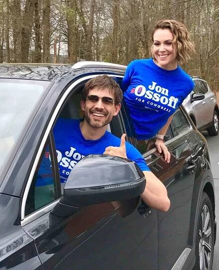 Alyssa Milano Is Literally Driving Voters to the Polls for Georgia's Special Election