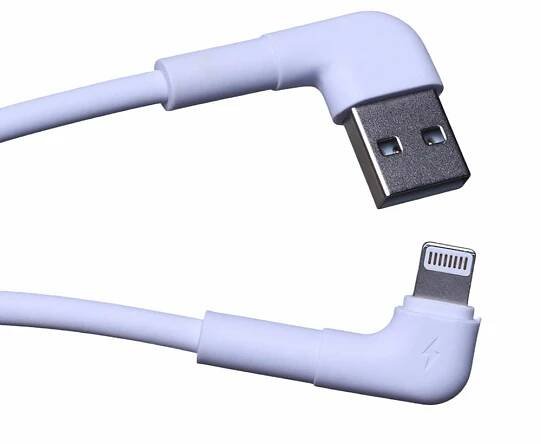 Datový kabel s USB / Lightning konektorem Maxlife MXUC-09 1m 2,4A zahnutý white | PT-MOBIL