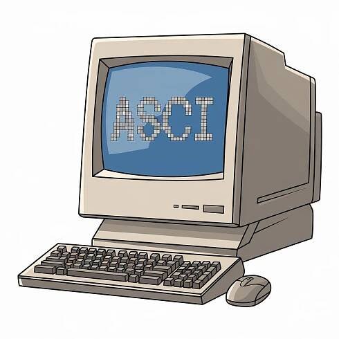 Kategorie počítače, Počítač ASCII, editace, ilustrační obrázek