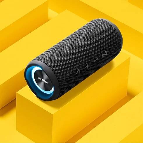 Niceboy Nexus - LED Bezdrátový reproduktor s mikrofonem 26W/4000 mAh IPX6 černá