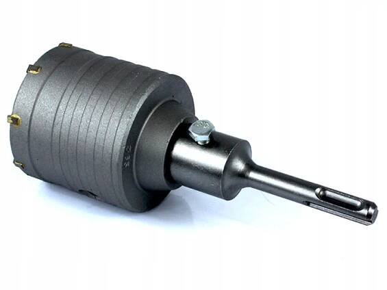 KORUNKOVÝ VRTÁK NA BETONU SDS PLUS 65 MM + 80 MM S ADAPTÉREM POD PLECHOVKU