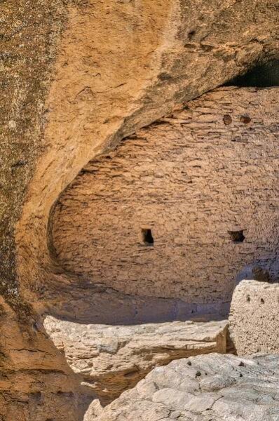 This close-up of Mogollon stone masonry highlights the technical expertise of these ancient builders.