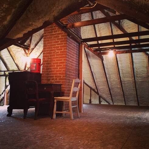 Attic Insulation in the Victorian Attic