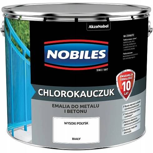 NOBILES CHLORKAUČUKOVÝ SMALT BÍLÝ LESK 10L