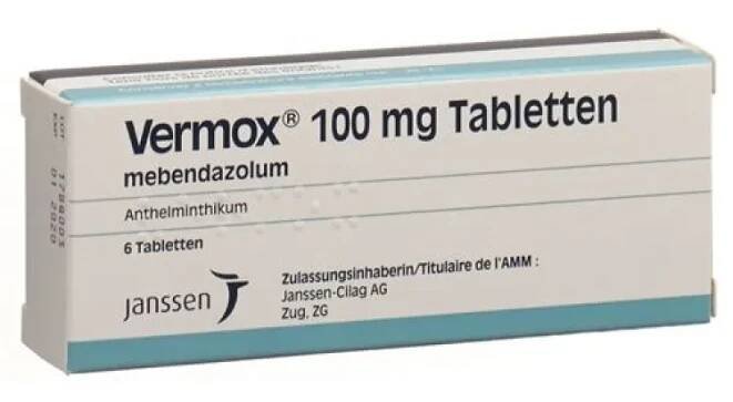 Vermox 100 mg 6 tablets