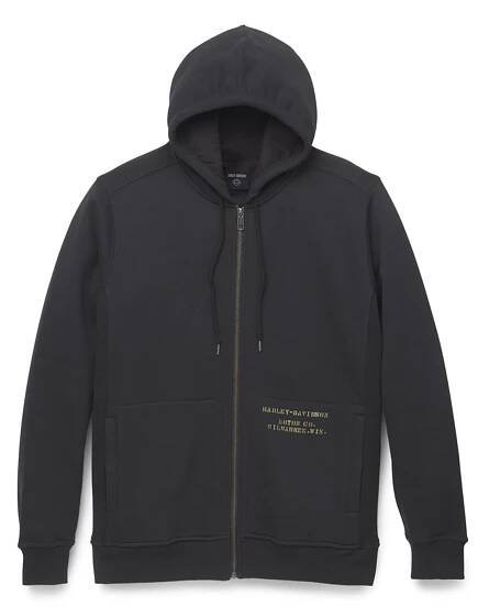 Pánská mikina HOODIE-KNIT,BLACK | Harley-Davidson Ostrava