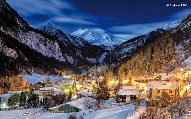 Heiligenblut-Winter-Bergpanorama
