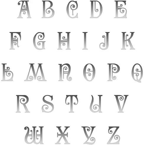 Monogram Letters Z