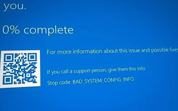 How to Fix BAD_SYSTEM_CONFIG_INFO on Windows?