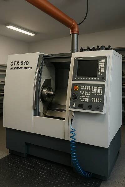 CNC soustruh Gildemeister CTX 210 v dílně