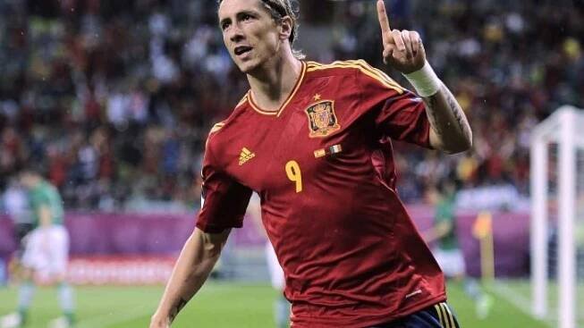 Snajpr Španělska Fernando Torres.