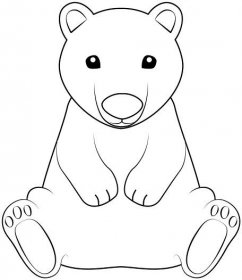 Šablona pro tisk ledního medvěda | Vystřihovánky pro děti k vytisknutí zdarma