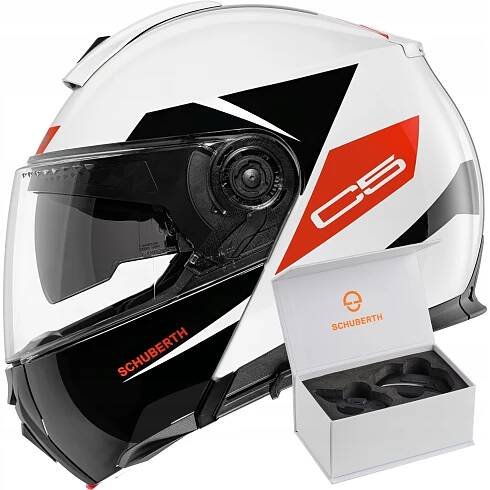 Schuberth C5 ECLIPSE RED r. 61/XL + interkom SC2
