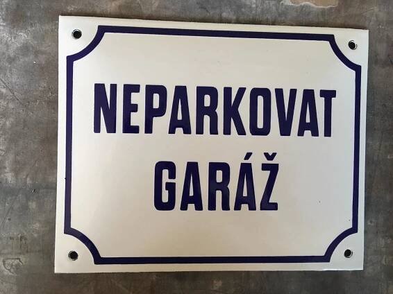Smaltovaná cedule nová - Dům a zahrada