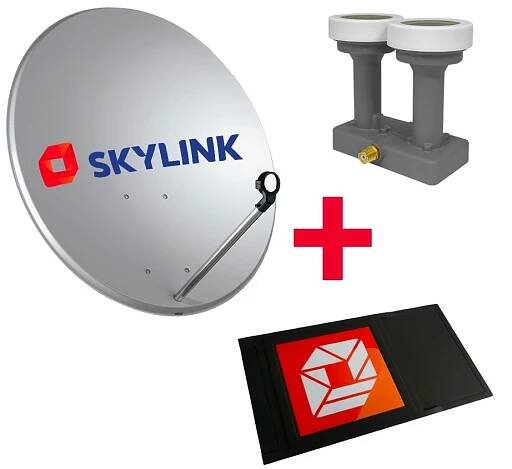 SET pro montáž SKYLINK - modul NAGRA, parabola 80, LNB monoblok SINGLE | Satelitní technika - satelitní přijímače a komplety