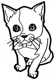 Kreslená kočka zbarvení stránky pro dítě izolovaných na bílém pozadí — Ilustrace