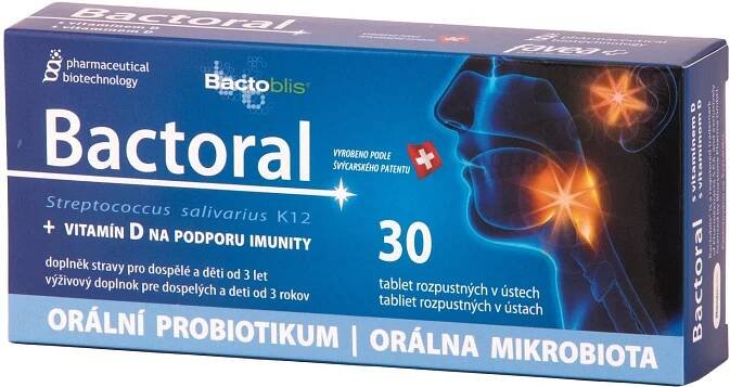 Favea Bactoral + Vitamín D, 30 tablet