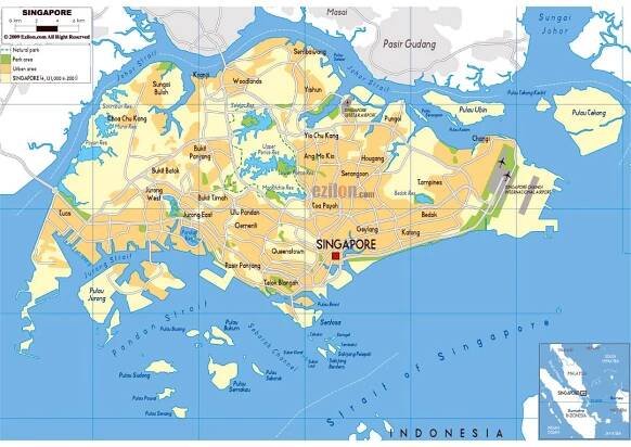 Maps of Singapore | Collection of maps of Singapore | Asia | Mapsland | Maps of the World