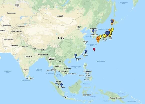World Map Asia